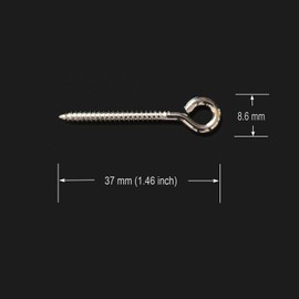 Tigofly 50 pcs 1.46inch 37mm Big Screws Stainless Steel Plug Hardware Jerk Baits Lure Making DIY Fishing Lure