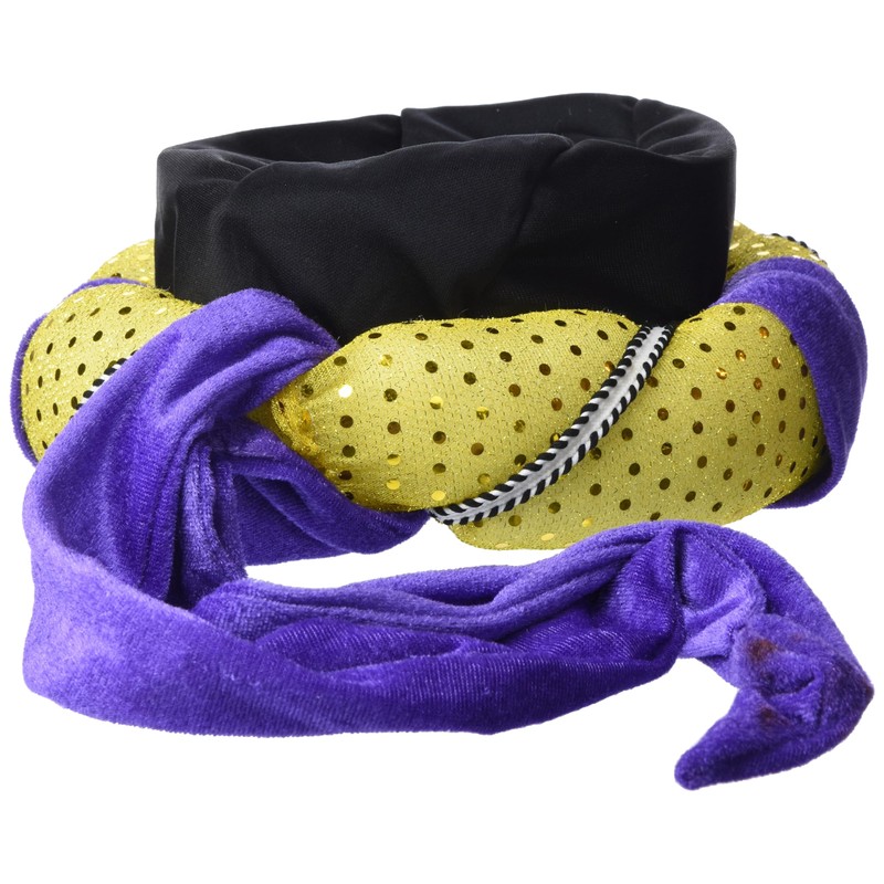BOLAND 81002 Turban Hat Sultan Omar, Gold/Purple, Assorted