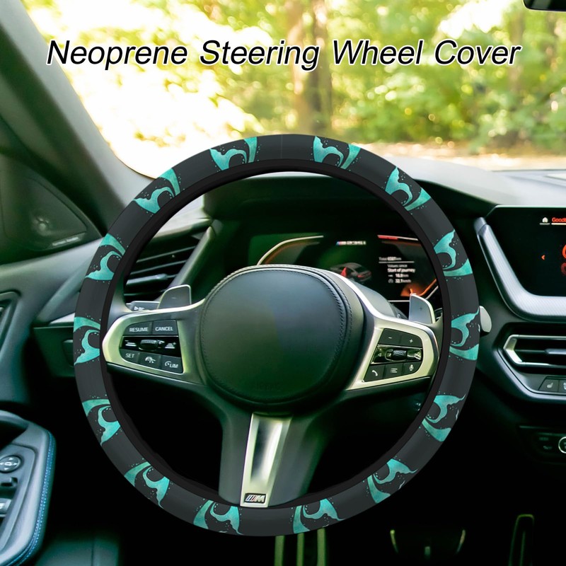 Sisrow Turquoise Mermaid Car Steering Wheel Cover - Universal 15