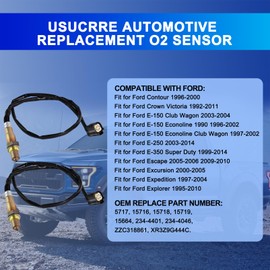 USUCRRE 2Pcs O2 Oxygen Sensor OE 234-5068 234-4575 Upstream Downstream Automotive Replacement 02 Sensors Compatible with Ford Focus 2.0L L4 2012-2018 Non Turbo, for Fusion 1.6L L4 2013-2014