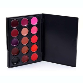 Paleta de pintalabios Mate de 15 Colores, Resistente al Agua, hidratante, Brillo de Labios, Suave, de Larga duración, Rojo, Juego de Maquillaje para  