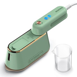 Iron for Clothes,Travel Steam Iron with a Cup,Portable Mini Iron,2 Steam Levels/DryIroning/Foldable/1100W 120V Garment Steamers (ONLY FOR 120V) (Green)