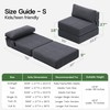 Folding Sofa Bed Convertible 4 in 1 Sleeper Chair Gray
