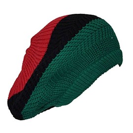 MM Men's Pan-African Cotton Beret Cap Hat Red Black Green