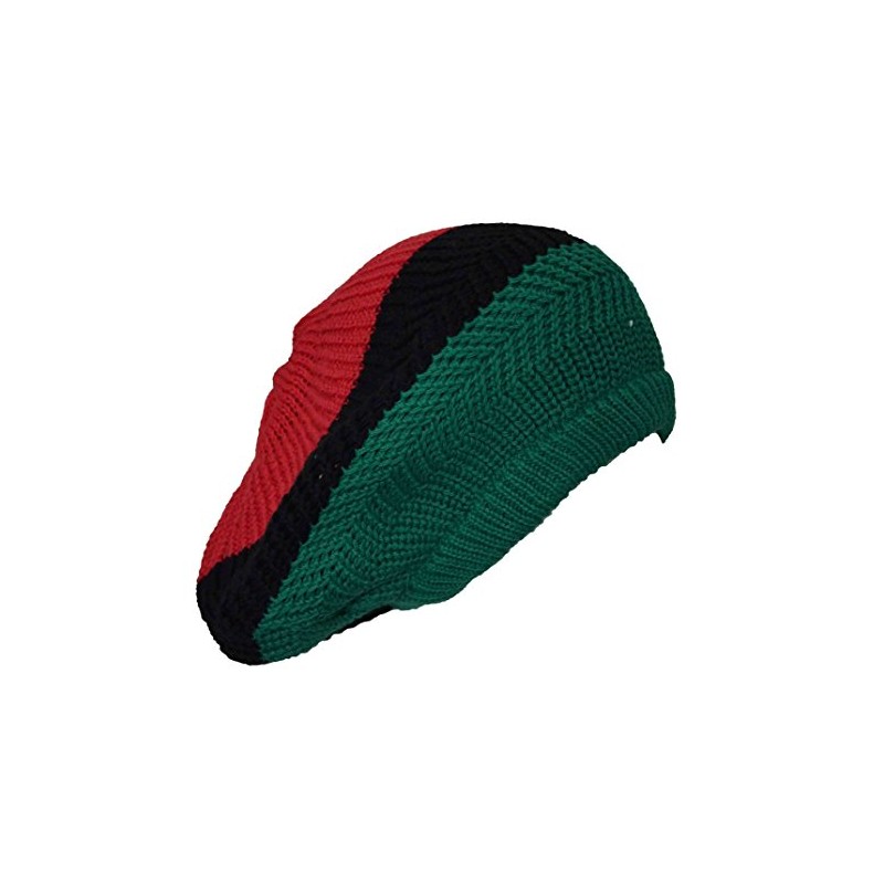 MM Men's Pan-African Cotton Beret Cap Hat Red Black Green