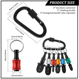 HVAC Swage Tool, Swaging Bit Set, HVAC Repairing Set, Air Conditioner Copper Tube Expander Swaging Tool Drill Bit, Copper Pipe Swager Tool,HVAC Swedge Tool Kit 1/4'' 3/8''1/2''5/8''3/4''7/8'' Bits Set