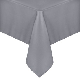 sancua Rectangle Tablecloth - 60 x 84 Inch - Stain and Wrinkle Resistant Washable Polyester Table Cloth, Decorative Fabric Table Cover for Dining Table, Buffet Parties and Camping, Light Grey