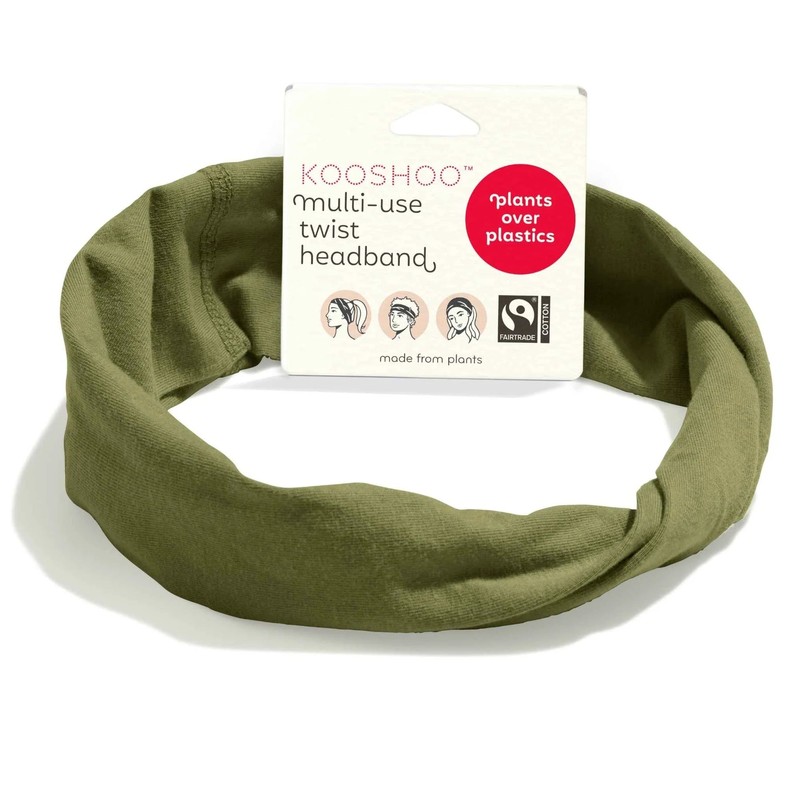 Kooshoo Organic Twist Headband, Pink Mist