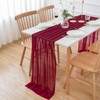 AOKSUNOVA Table Runner Chiffon Bordeaux Red 70 x 400 cm
