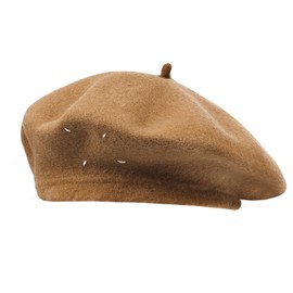 Croogo Women Beret Hat French Wool Beret Cap Classic Solid Color Autumn Winter Hats French Beret Artist Hat,Khaki-BL79