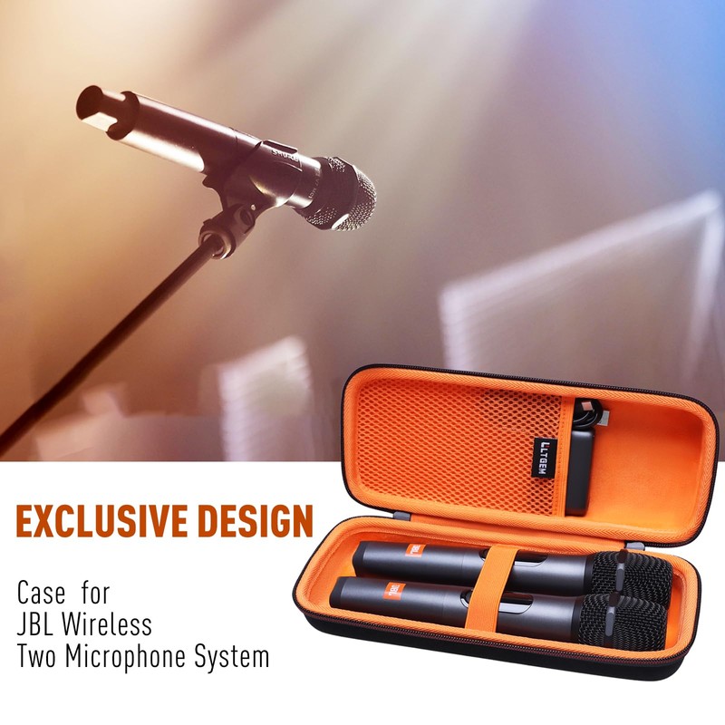 LTGEM Case Compatible with JBL Wireless Two Microphone/JBL PartyBox Wireless