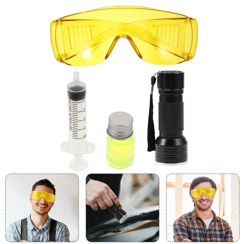 iplusmile 1set Fluorescent Oil Leak Detector Tool Kit High-efficiency Uv