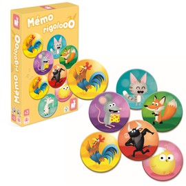 Janod - Mémo Rigolooo - Memory and Association Game - 2 to 6 players - From 3 years - J02736