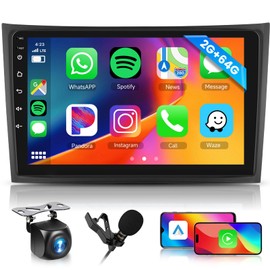 [2G+64G] Car Stereo for Volvo XC90 2004-2013 Android Head Unit, Wireless Carplay Android Auto Mirror Link, 10.1 Inch Touch Screen Car Radio GPS,Bluetooth, WiFi, FM RDS Radio,BT/SWC/EQ