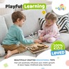 Montessori Busy Board for Toddlers, Premium Wooden Toddler Busy Board