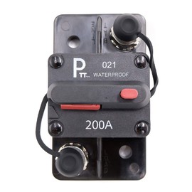 partsPTT 200 Amp / 12V- 48VDC Hi-Amp Circuit Breaker with Manual Reset Ignition Protected/ 12V- 48VDC,Waterproof Circuit Breakers with Manual Reset Also Fuse Tap Available