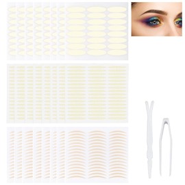 SSKHE 1152 pieces eyelid strips, eyelid strips, eyelid tape, double sided eyelid tapes, invisible double eyelid strips, double eyelid stickers and fork rods tweezers