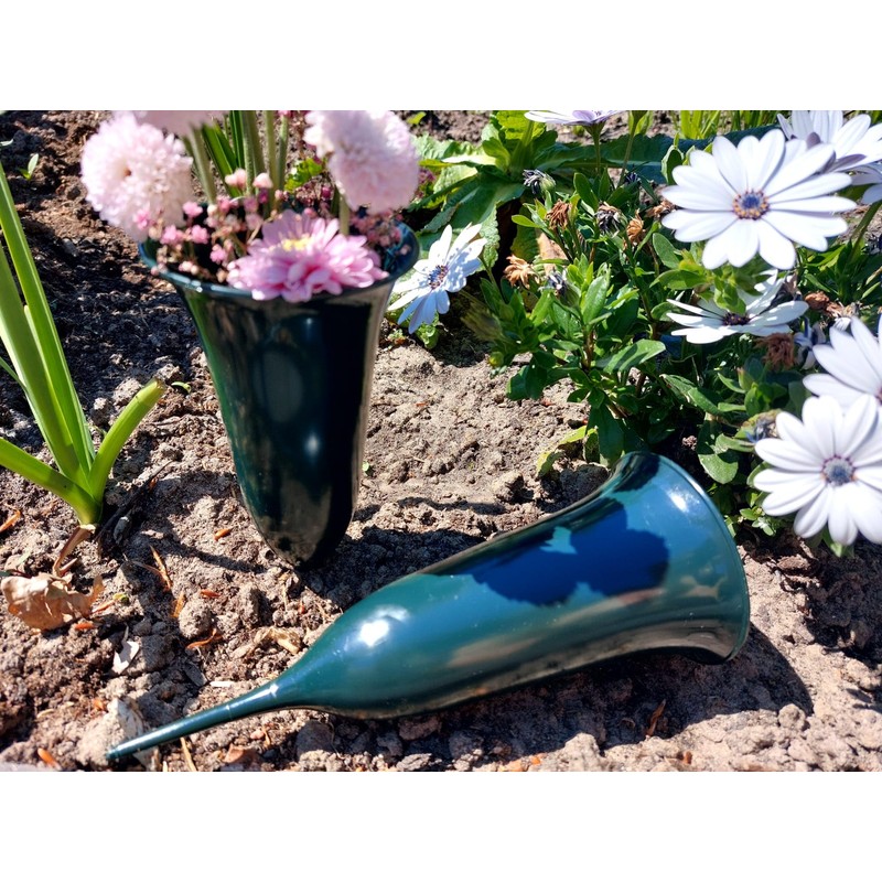 Flower Vase Set of 2 for Cemetery Grave Vase Tulip