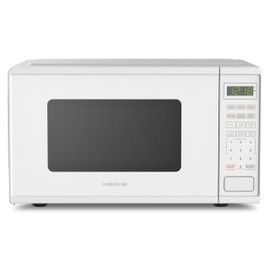 Farberware 0.9 Cu. Ft. Countertop Microwave Oven – 900 Watts Power, Auto Cook Settings, Defrost, Easy Clean and Child Safety Lock - White