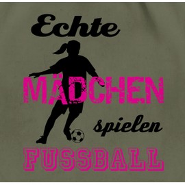 Shirtracer - Gym Bag Backpack - Football Euro 2024 - Real Girls Play Football - Black, 12 Olive Green