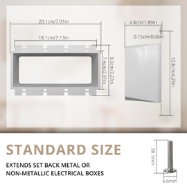 XGGYA 4-Gang BE4 Non-Metallic Electrical Power Outlet Box Extender(ETL Listed),Gang Box Extender for Power Switch Receptacles Accessories,Fire Rated for 2 Hours,1-Pack