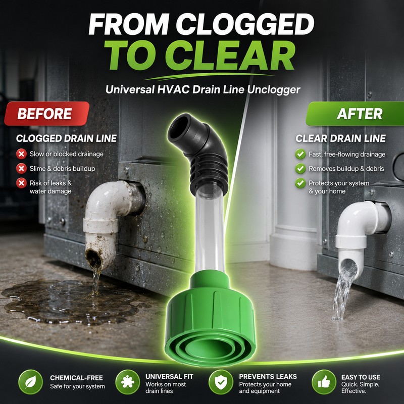 HVAC Drain Line Unclogger for AC Maintenance – Compressed Air