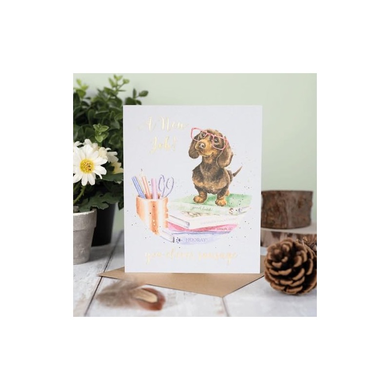 Wrendale Designs Dachshund New Job Card