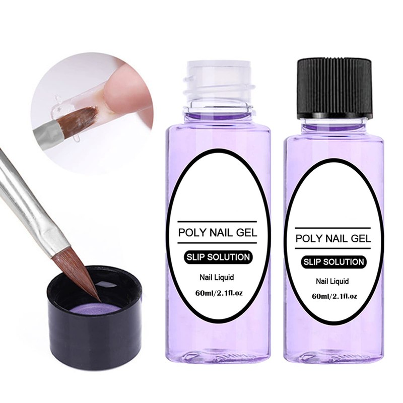 Slip Solution Kit - 60ml Poly Nail Gel Nail Extension