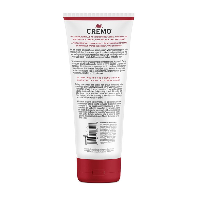 Cremo Original Shave Cream, Smooth Shaving Cream Fights Razor Burn,