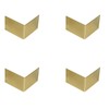 Leliafleury 4Pcs Brass Corner Protectors 6cmx6cm Right Angle Corner Brace