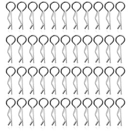 Vesaneae 100 Pieces RC Body Clips, Body Shell Clip, R Type Pin, Silver Stainless Steel R Clips, Body Cotter Pin Clips, RC Car Clip Pins, RC Shell Pin for 1/10 Scale Remote Control Car Shell