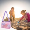 GLADFRESIT Mesh Beach Bag,Shell Net Tote for Seashell Collecting and
