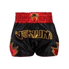 Venum Men's Standard Inferno Muay Thai, Deep Black/Cherry Red