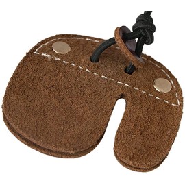 Namvo Cow Leather Archery Finger Tab For Recurve Bows Hunting Finger Protector Brown