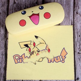 ADBGV Cute Eyeglass Cases Hard Shell Storage Case Protective Box With Glasses Cloth Adjustable Glasses Strap Ear Grips Hook