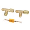 1/4in Valves Core Brass Tee Adapter Quick Coupler Access Tee