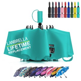 Umbrella Compact Inverted Folding Umbrellas Auto Open Auto Close - C2.11 Teal Blue