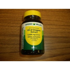 Spring Valley Mediterranean Oil of Oregano Extract 60 Softgels 2000 mg Exp 10/27