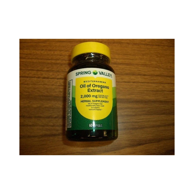 Spring Valley Mediterranean Oil of Oregano Extract 60 Softgels 2000