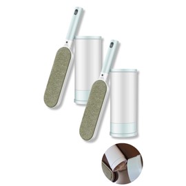 PERSIMONE Clothes Brush, Suit, Clothes, Dusting, Lint, Pets, Cat and Dog Hair, Sky Blue, 2 Pieces