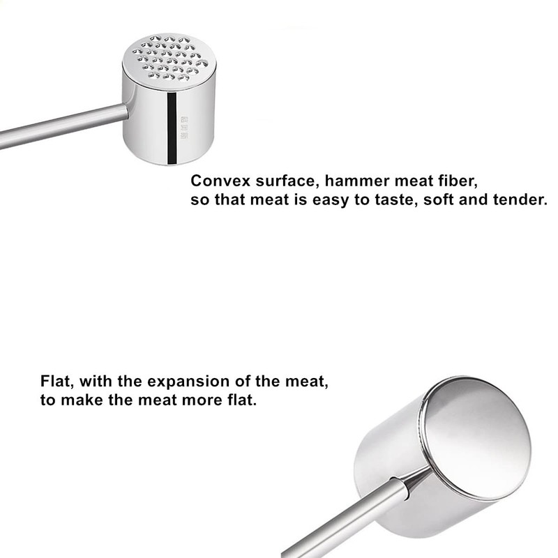 Beetoo Meat Tenderizer Hammer, Heavy Duty Meat Tenderizer, Dual-sided Meat,