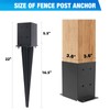2 Pcs 4"x4" Fence Post Anchor Ground Spike 22"(Actual 3.6"x3.6")