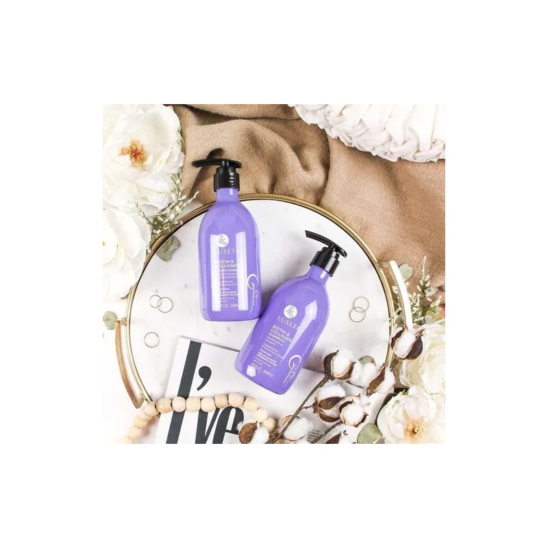 Luseta Shampoo Y Acondicionador Colageno Y Biotina 500 Ml