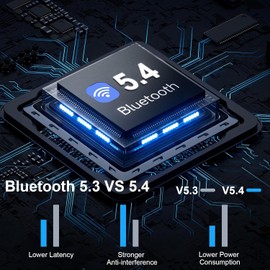 Wireless Earbuds, Bluetooth 5.4 Headphones Deep Bass Stereo, in-Ear Earphones with 4 ENC Mics, 45H Playtime LED Display Mini Charging Case Ear Buds, IP7 Waterproof Wireless Headphones for Android iOS