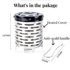 LSOSVSEU Portable Camping Heater Outdoor Heater Cover Stainless Steel Heating Cover Picnic Hand Warmer Tent Heating Equipment Portable Autumn and Winter Warmer Cover for Stoves