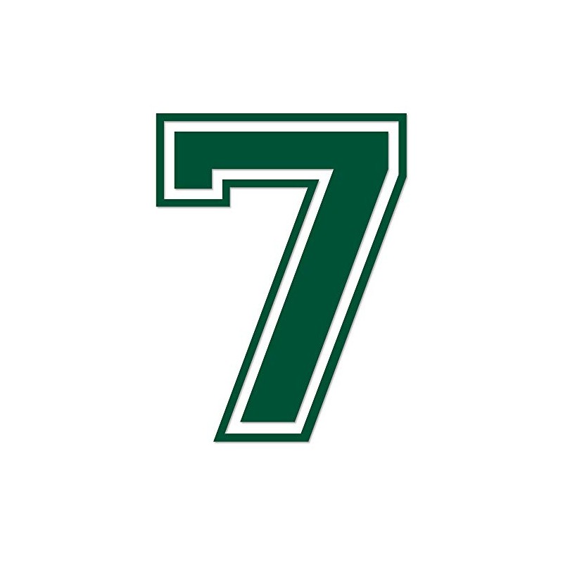 Applicable Pun Varsity Number 7 - Vinyl Decal - Forest