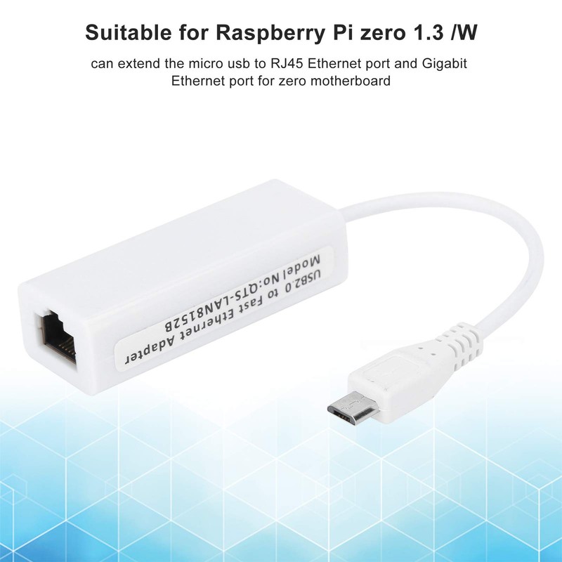 Micro USB to RJ45 Ethernet Adapter for Raspberry PiZero 1.3