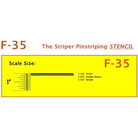 Finesse The Striper double-lined Pinstriping Stencil Tape Kit for Custom Painted Pinstripes for Cars and Trucks (1/16" Stripe, 1/32" Space, 1/32" Stripe) (F-35) (42 Feet)