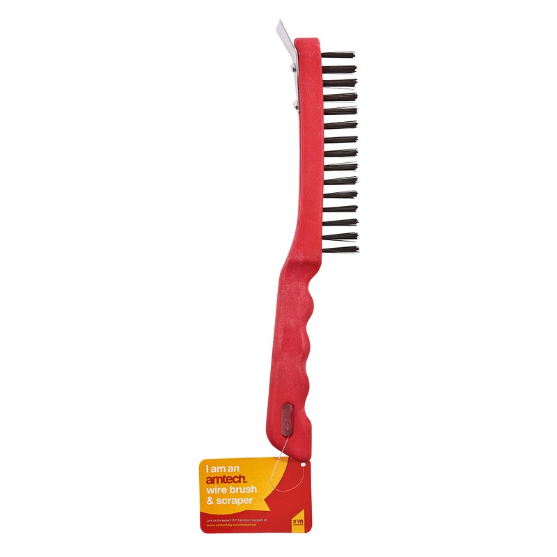 Amtech S3675 Wire Brush and Scraper
