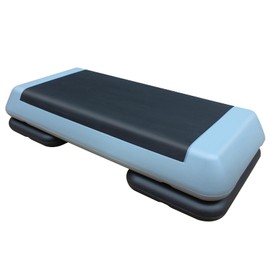 SculPong Aerobic Step Platform Height Adjustable Workout Step 4" - 6" - 8" for Fitness Strength Training with 2 Risers Gray
